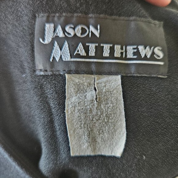 Jason Matthews Vintage 90s White Black 2 Tone Colorblock Abstract Blazer Jacket - Picture 5 of 5